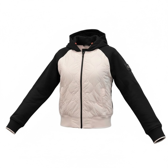 Moose Knuckles Jackets & Blazers - Moose Knuckles Hybrid Black and Light Pink Bomber Jacket
